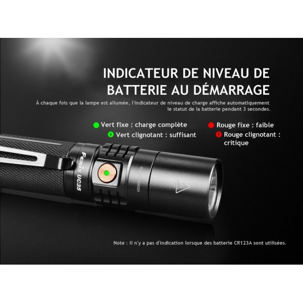 Lame torche Fenix TK32 à LED 3 couleurs 1000 lumens