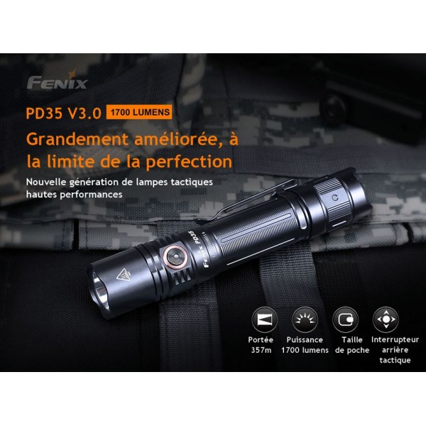 Lampe Fenix PD36R V2.0 1700 Lumens - lampe torche tactique